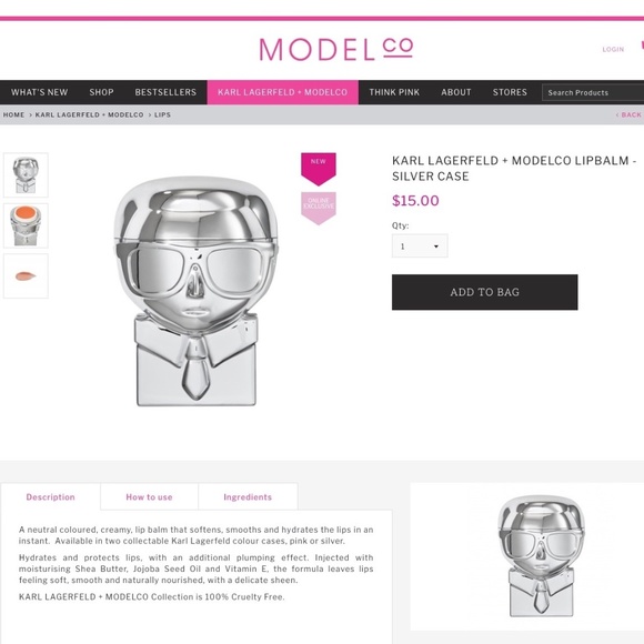 New, sealed Karl Lagerfeld x ModelCo Kiss Me Karl Lip Balm - Picture 7 of 8